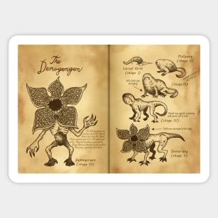 Demogorgons Journal Pages Sticker